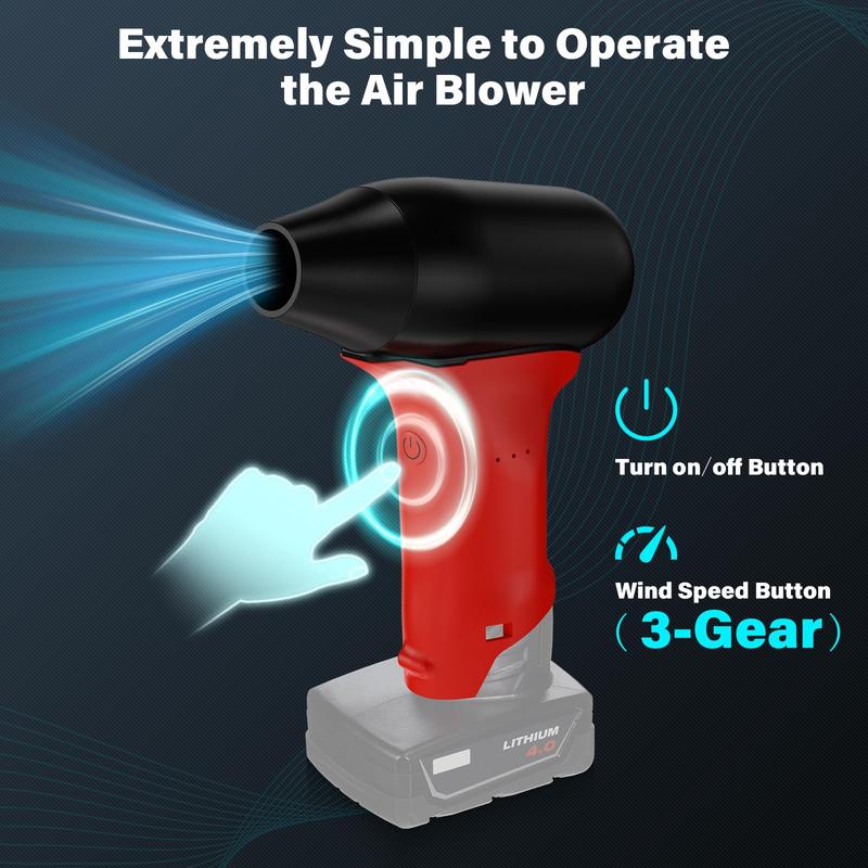 Leaf Blower for Milwaukee12V M12 Battery Cordless Electric Air Duster Mini Jet Blower Portable Violent Fan for Garage,Sawmill Room,Camping BBQ,Wood Workshop Cleaning,Clear Snow