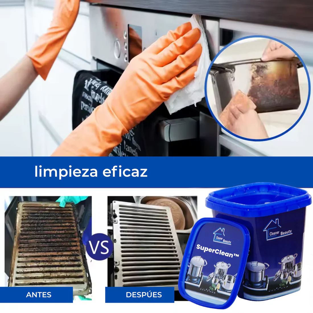 Powerful Paste Cleaner restores and cleans multi-purpose pots