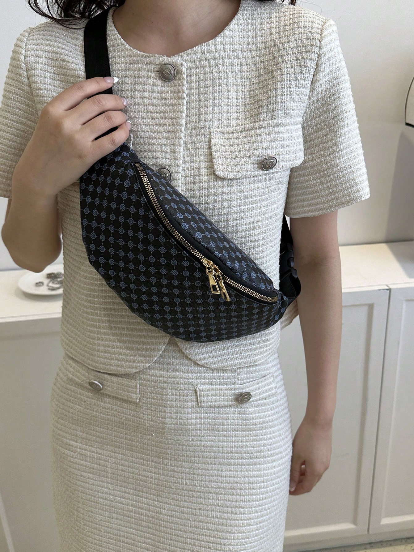 Fashionable Full Printed Waist Bag