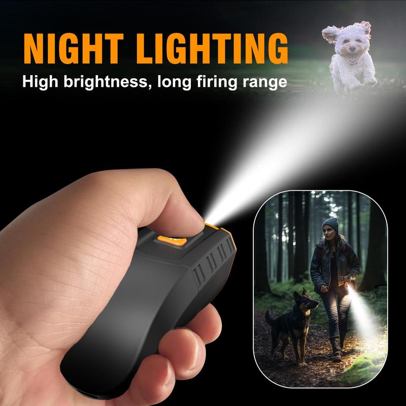 Product Introduction of Multifunctional Dog Repellent, 1 Box Rechargeable LED Lighting Ultrasonic Dog Repellent, Outdoor Strong Light Flashlight for Camping, Hiking, Emergency 4