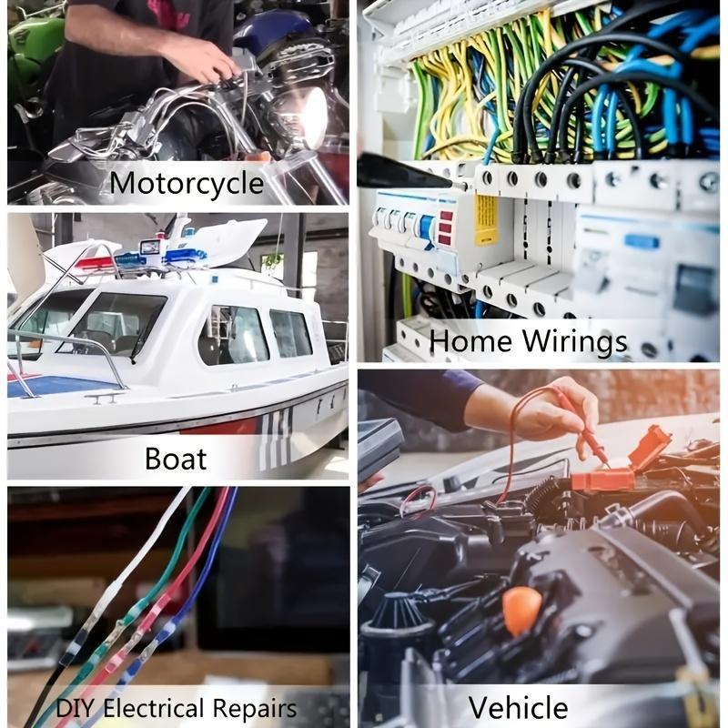 Car Heat Shrink Butt Crimp Terminal Kit, Waterproof Solder Seal Electrical Connectors, Suitable For Automotive & Marine Wiring