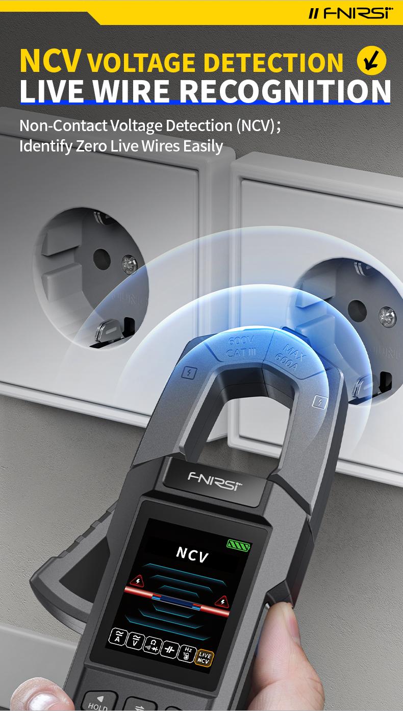 Product Introduction of FNIRSI DMC-100 DC AC Current Voltage Clamp Meter USB Charger 10000 Counts 600A Amperimetric Clamp Tester NCV Electrician Tools 11