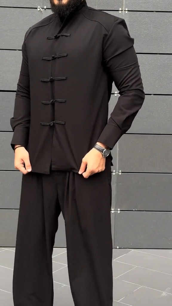 Men's ice silk Zhongshan shirt