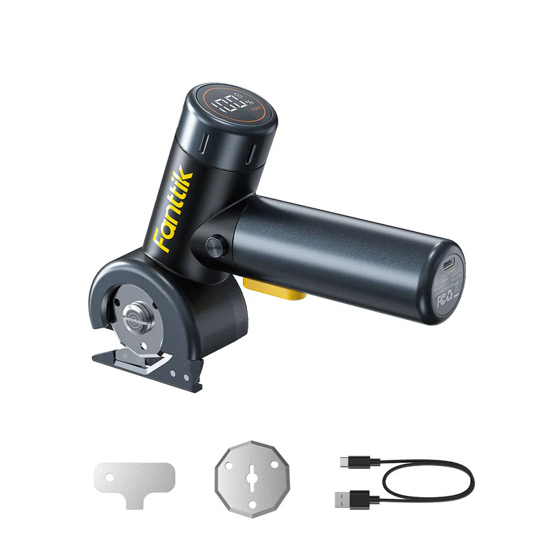 3.7V Cordless Electric Scissors with LED Display, Perfect Cutting Tool for Thin Cardboard Carpet Leather 