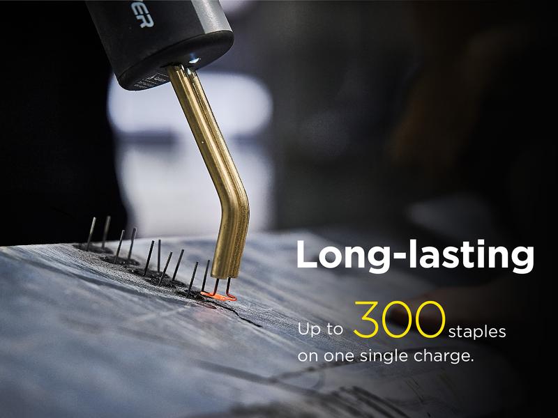 Product Introduction of InoKraft Cordless Plastic Welder, Ergonomic Design with 500 Staples, Portable Storage Bag, Bumper Repair, DIY Projects and other Plastic Repairs 7