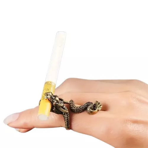 Vintage Dragon Cigarette Ring Holder - Unique Smoking Accessory - Picture 6 of 7
