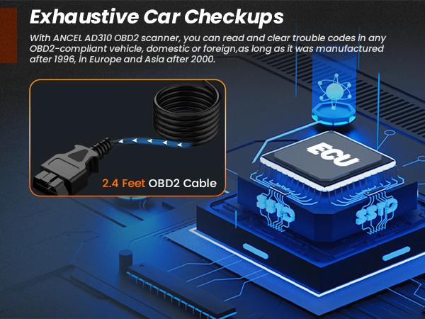 Product Introduction of ANCEL AD310 OBD2 Scanner Car Engine Fault Code Reader,Car Engine Diagnostic Tool car engine code reader (No charging cable needed) 16