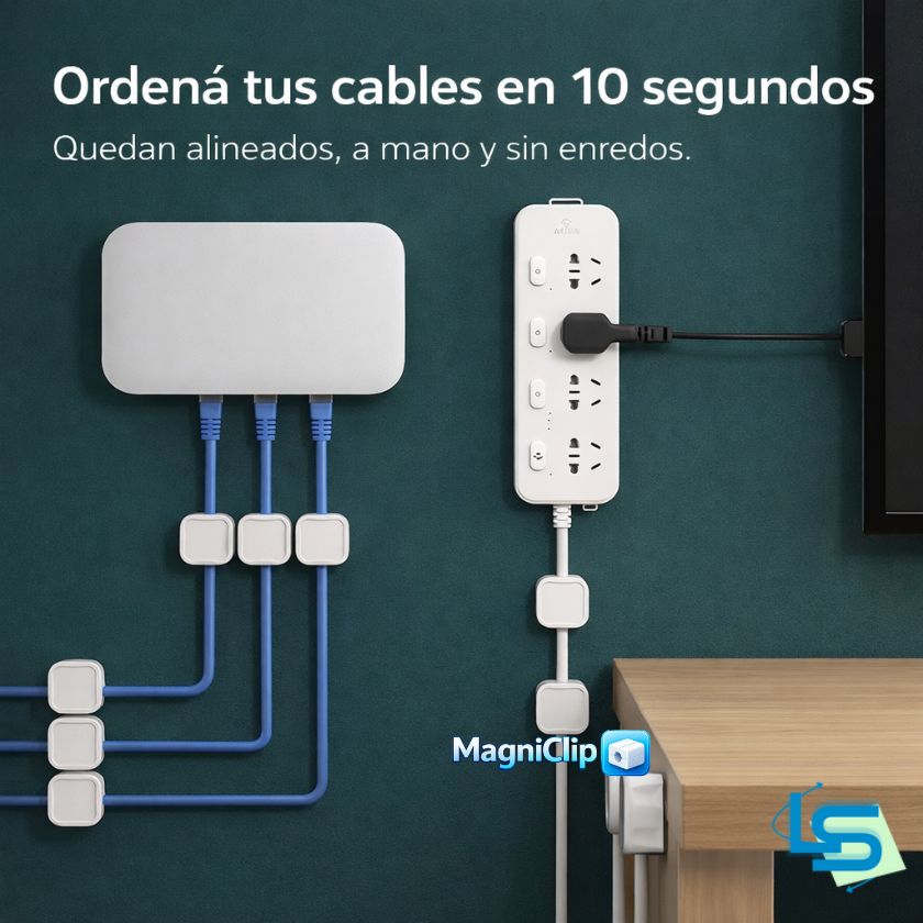 Clips adhesivos para cables – Eliminá el CAOS visual en segundos