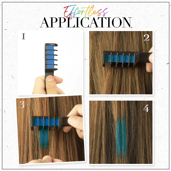 Temporary Hair Color Chalk Comb - Cruelty Free