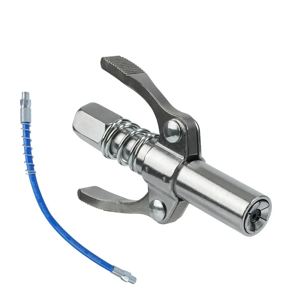 THINKWORK Grease Machine Coupler Set, Strong Lock on Greases Machine Couplers with 90° Grease Coupler Adaptor,12000 PSI Quick Release Grease Coupler Compatible with All Grease 1/8" NPT Grease Fitting