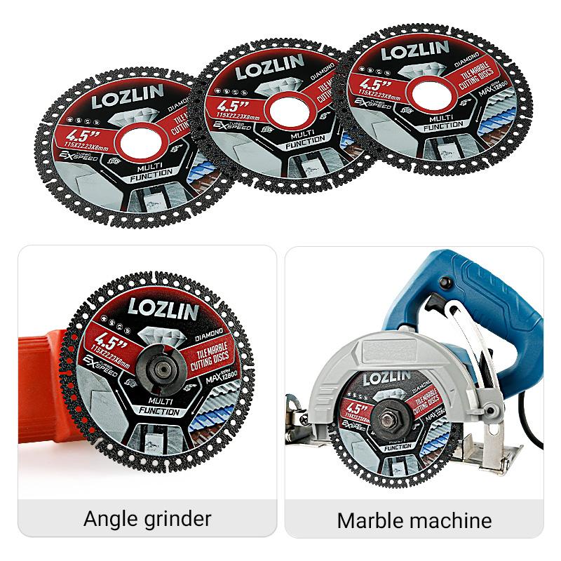 Diamond Tile Cutting Blades - Ultra-Thin Dry Cutting Disc for Ceramic, Marble, Granite - Angle Grinder Blades& Durable for Masonry/Construction Power Tool