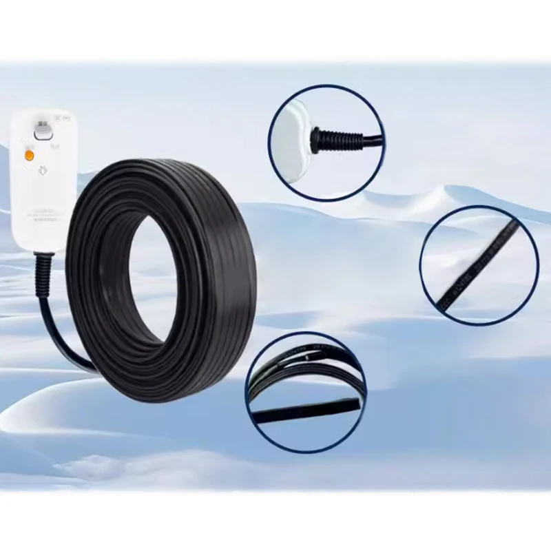 Freeze-thaw electric heating belt with leakage protection plug for water pipe heating