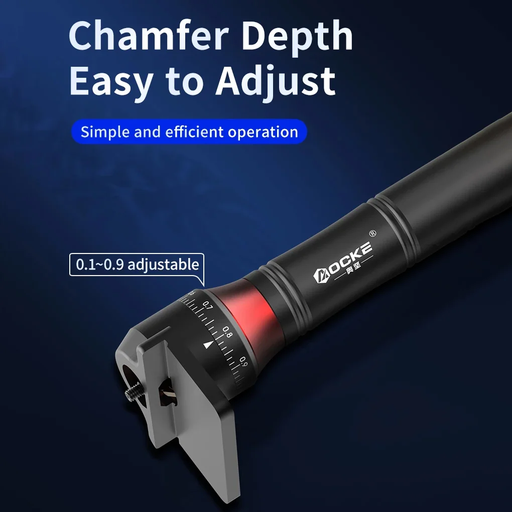 Mini Pneumatic Chamfering Machine, 45° Metal Deburring Chamfering Tool, Handheld Adjustable Curved Linear Trimming Tool