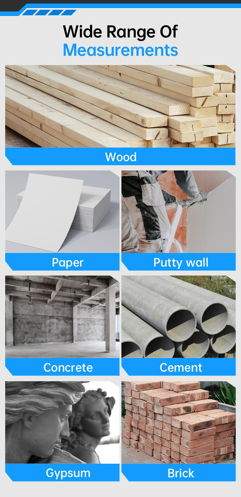 FNIRSI WMT-10 Rechargable Wood Moisture Meter Pinless 4-in-1 Detector with 2.4-inch Color Screen & 1000mAh Battery for Home & Building Use