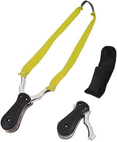 Folding Alloy Material Detachable Portable Shrink Pocket Slingshot Outdoor Target Shooting Slingshot