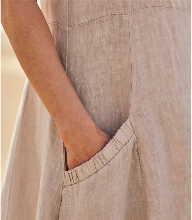 Womens Pocket Pinafore Dress