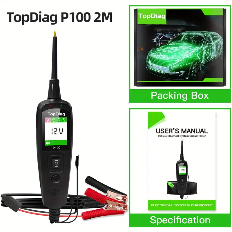 12 24v multifunctional car circuit tester power circuit probe kit car battery voltage resistant tester diagnostic tool component details 0
