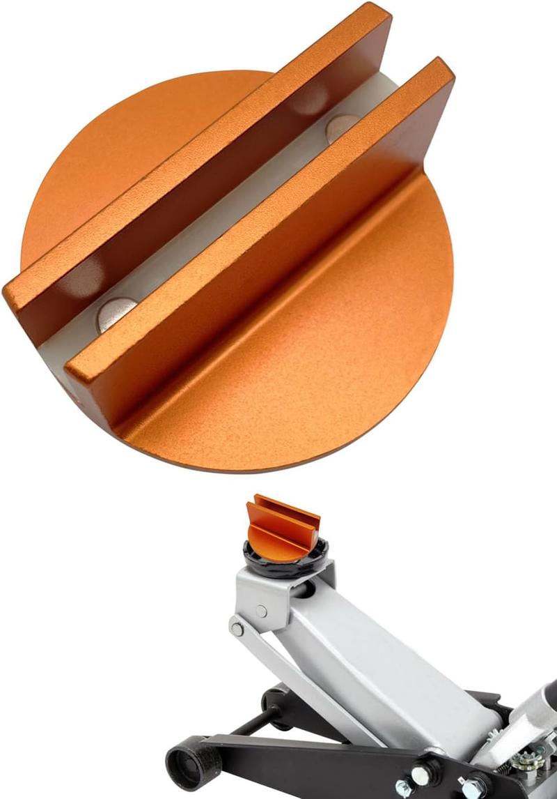 Large Universal Aluminum Slotted Grooved Magnetic Jack Pad, Frame Rail Protector Compatible with Most Jacks and Cars, Use for Car SUV Truck Pickup Maintenance,Repair and Tire Replacement