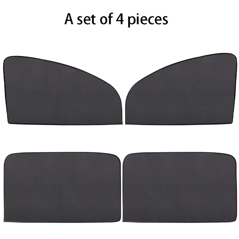 magnetic car sunshade curtains set polyester mesh fabric details 6