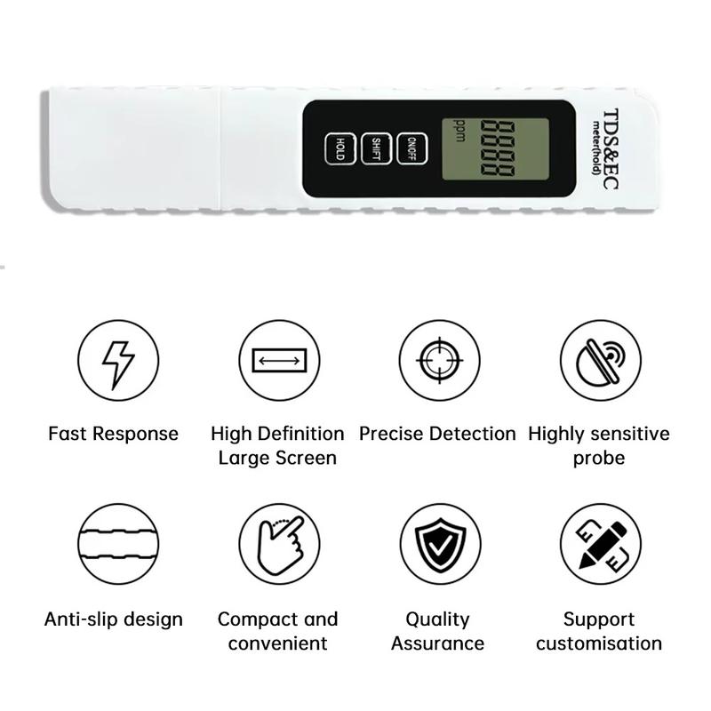 2025 Upgraded 4-in-1 TDS Meter – Digital Water Quality Tester for TDS, EC & Temperature (°C/°F) | 0-9990 ppm Range | Ideal for Drinking Water, RO Systems, Aquariums & Pools