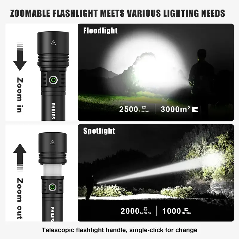 【Fathers Day Gift】PHILIPS Safety Ignition Camping Light strong Flashlight