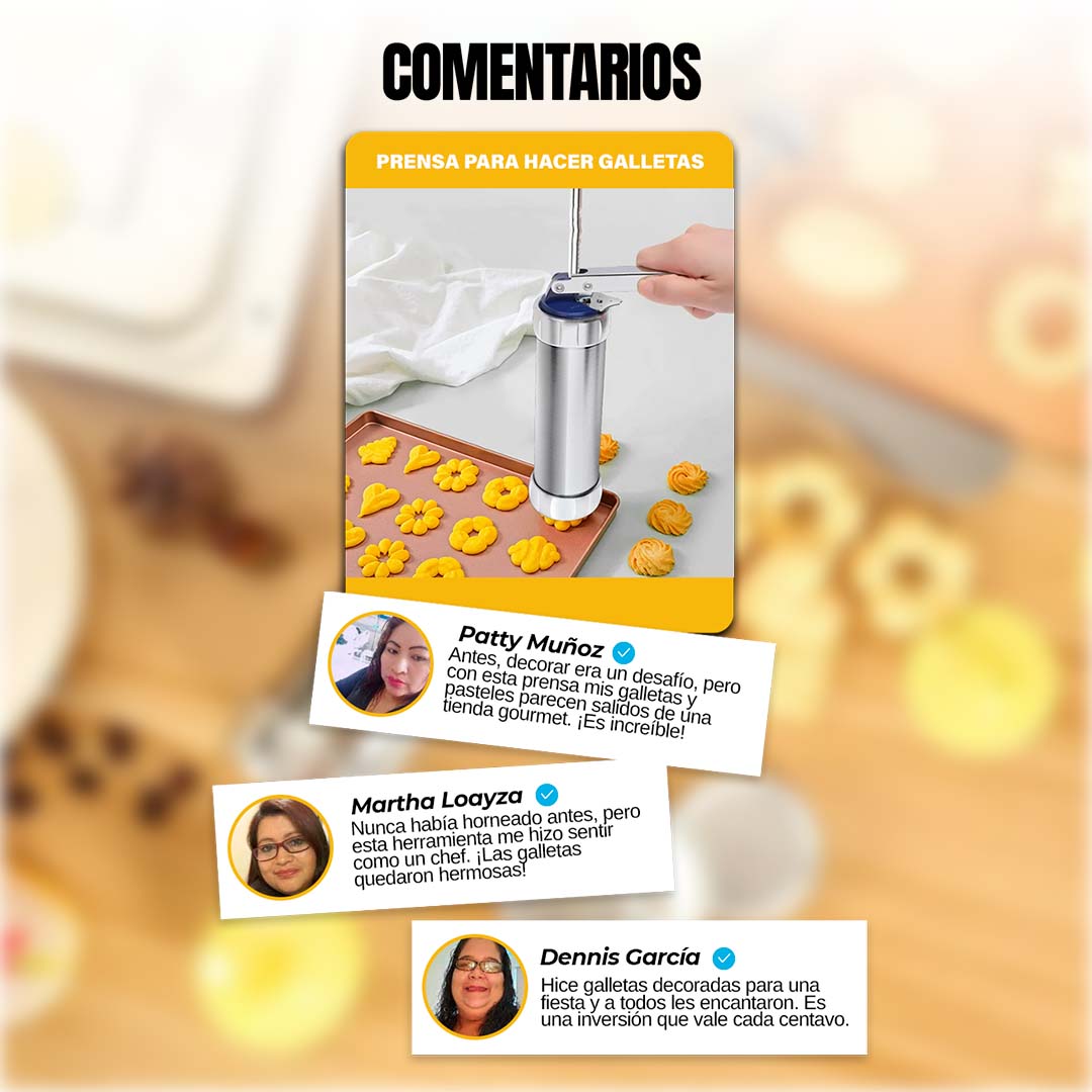 CookiePress🍪 - Pro Prensa para hacer galletas🎁 Gratis 20 plantillas 🎁
