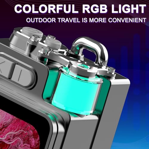 Portable Small Bluetooth Speaker with Touch Screen/HD Sound/LED Lights