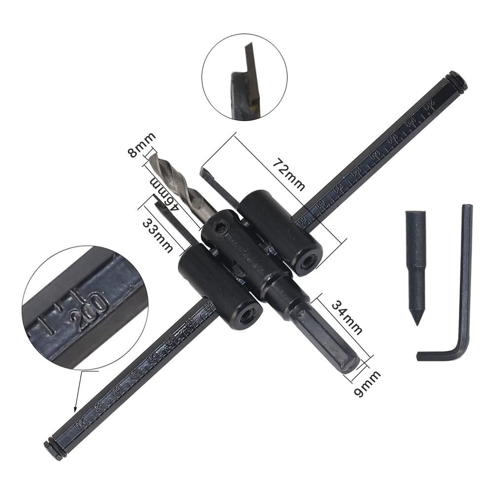 Free Cone Carbide Metal Wood Circular Hole Saw Drill Bits