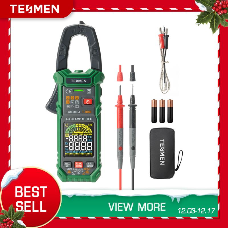 Smart clamp meter multimeter, intelligent measurement, automatic range, with AC/DC voltmeter