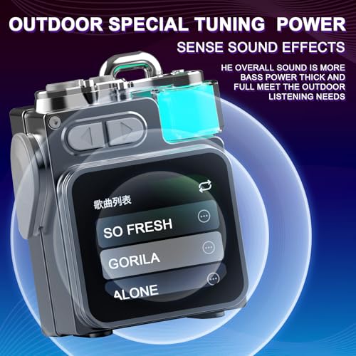 Portable Small Bluetooth Speaker with Touch Screen/HD Sound/LED Lights