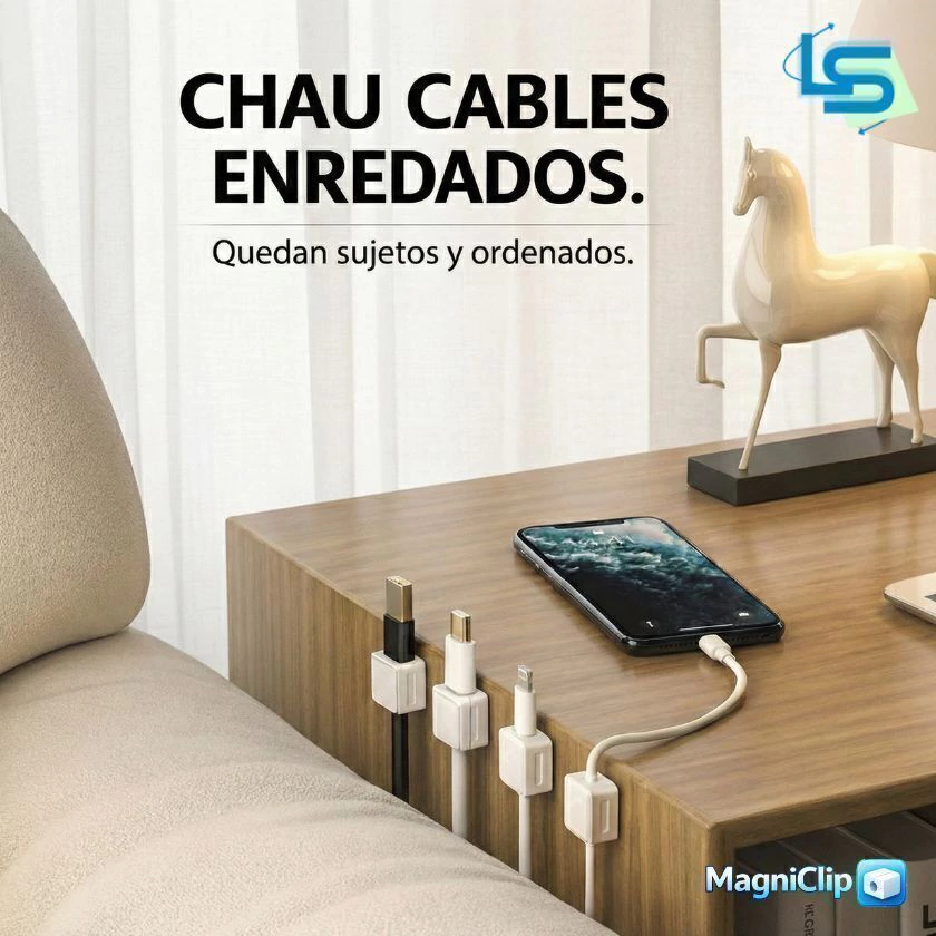Clips adhesivos para cables – Eliminá el CAOS visual en segundos
