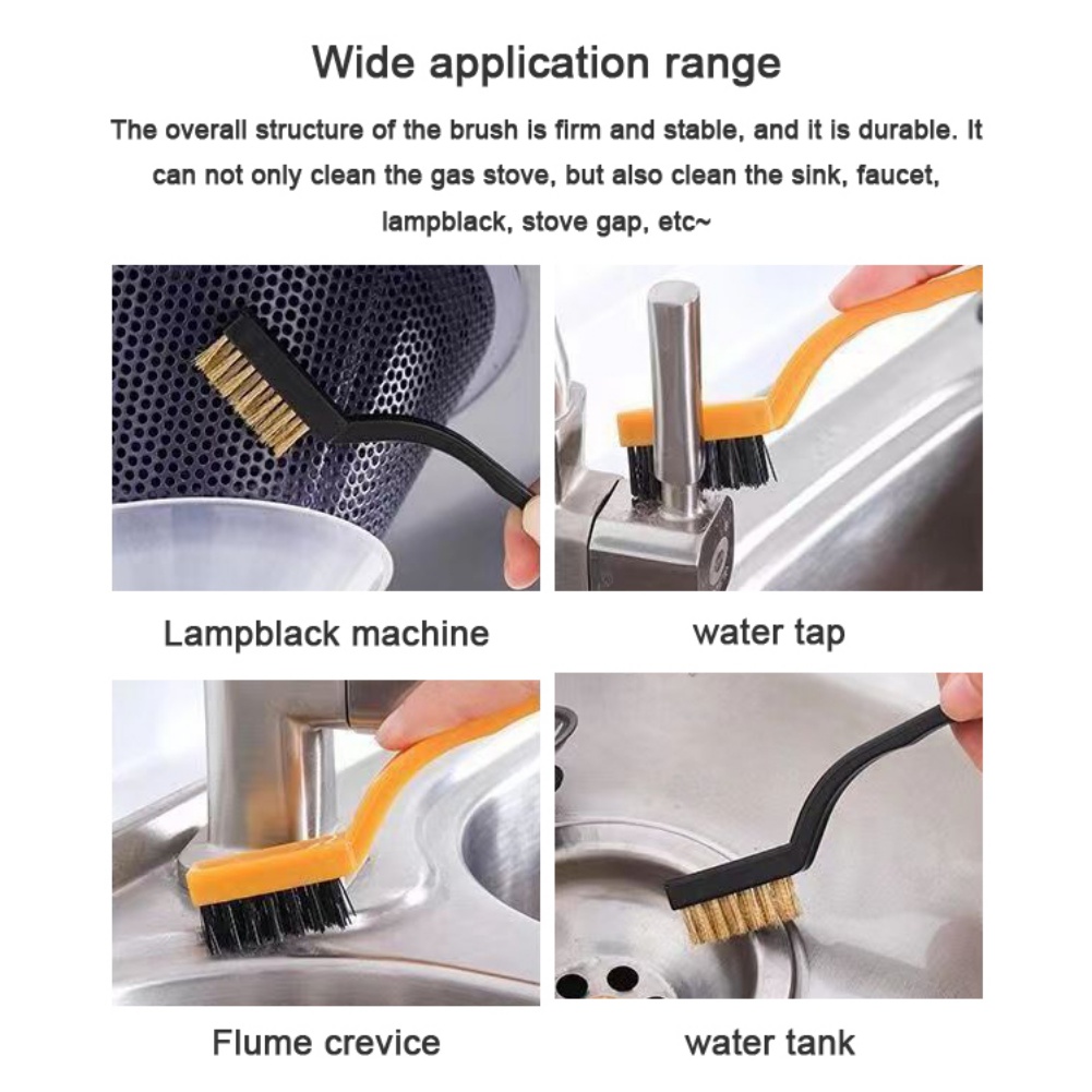 3Pcs Wire Clean Brush Set With Handle Black For Home Kitchen Cleaning Welding Slag And Stove Machine Tool Kitchen Utensils Set