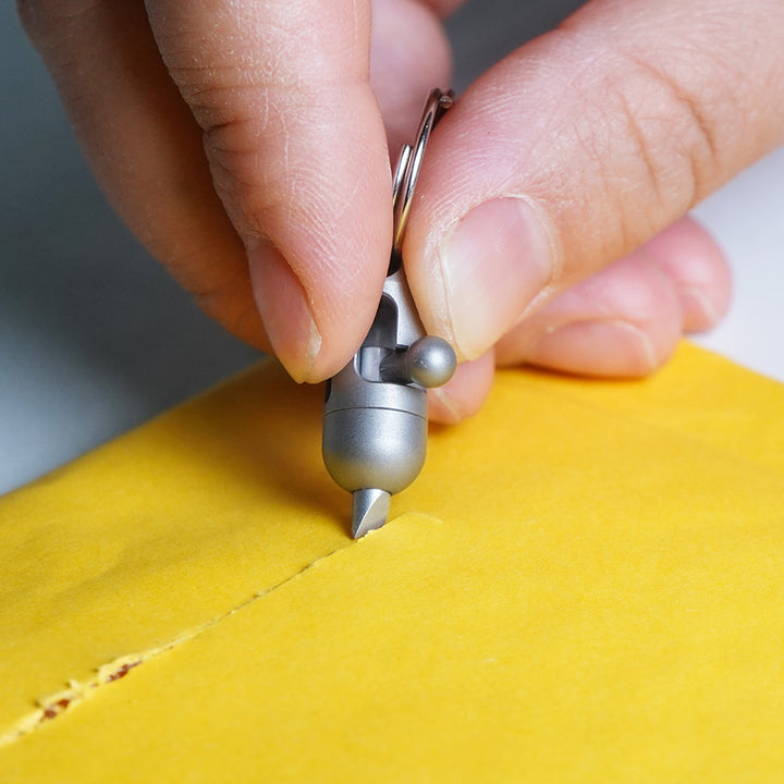 PeaCut- Titanium Bolt-action EDC Keychain Box Cutter| Tritium Pendant(Pre-order)