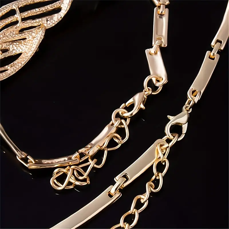 5pcs earrings necklace bracelet plus ring elegant jewelry set 14k gold plated inlaid rhinestone evening party decor dupes luxury jewelry details 8