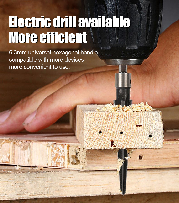 【Buy 1 Get 1 Free】High speed steel alloy cone drill bit for drilling and expanding holes. ✅Suitable for wood, metal, plastic.