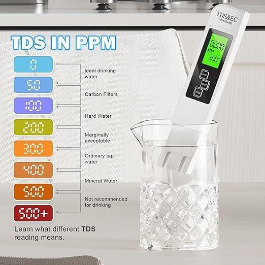 Product Introduction of 2025 Upgraded 4-in-1 TDS Meter – Digital Water Quality Tester for TDS, EC & Temperature (°C/°F) | 0-9990 ppm Range | Ideal for Drinking Water, RO Systems, Aquariums & Pools 10