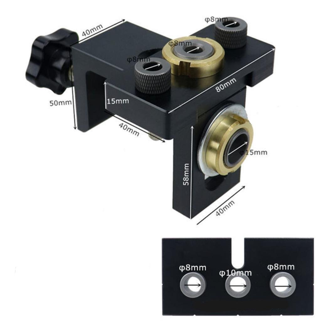 🔥 Unelte utile Hot Sale🔥3 în 1 Unelte de găurire reglabile pentru prelucrarea lemnului de găurire Locator Puncher Tools