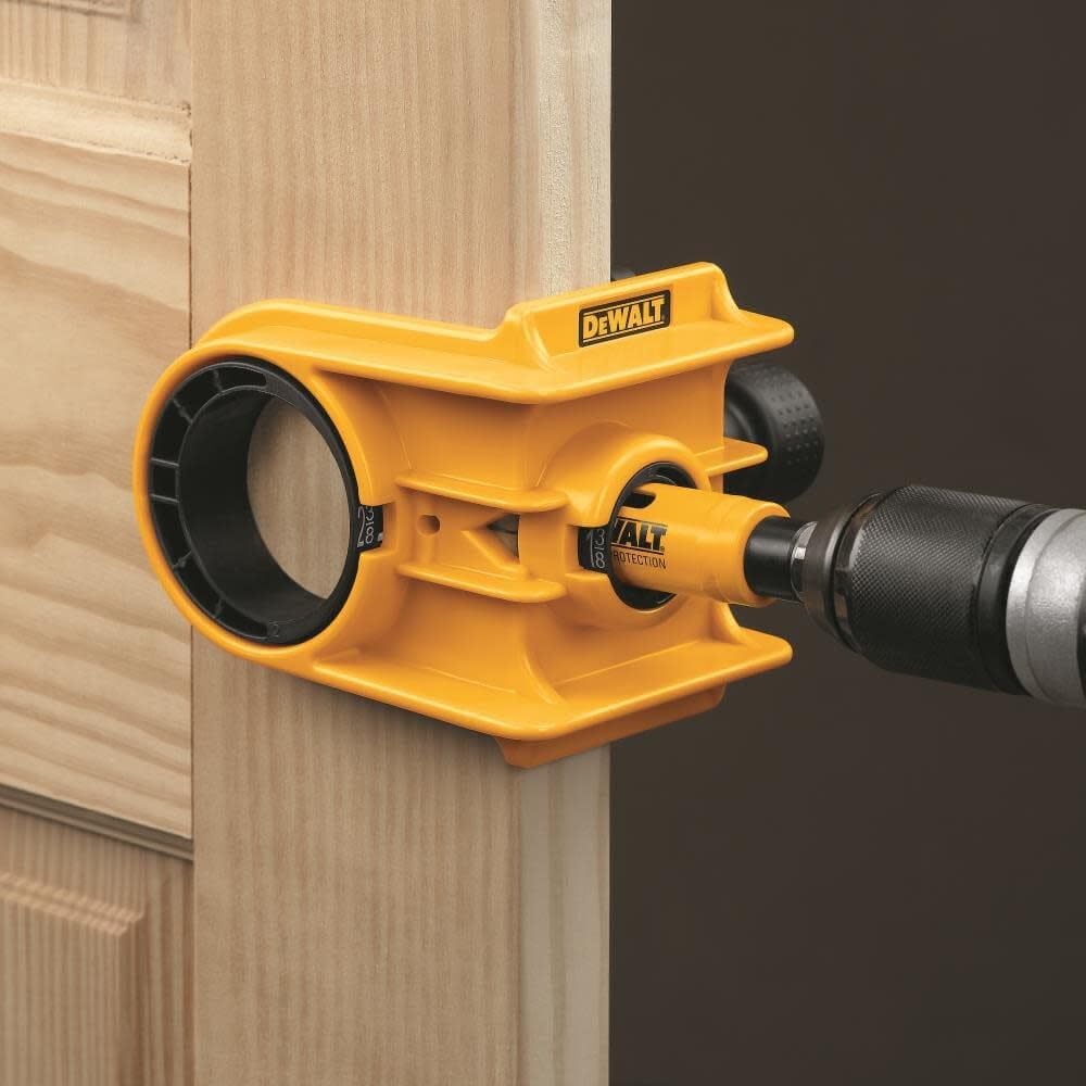 Door Lock Installation Kit, C-Clamp Design, Suitable for Metal or Wood Doors, 2 Adjustable Bushings, Easy Installation