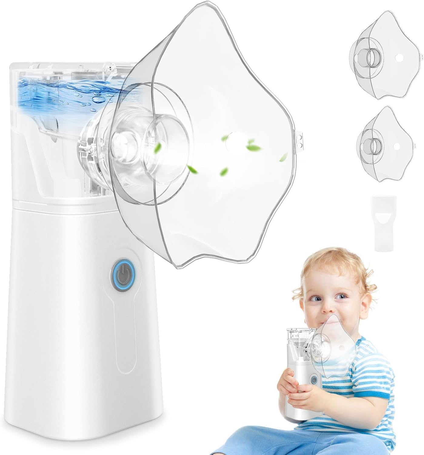 Premium Nebulizer, Ultrasonic Mesh Nebulizer, Ultrasonic Nebulizer with Self-Cleaning Function for Breathing Problems, Used at Home, Office, Travel