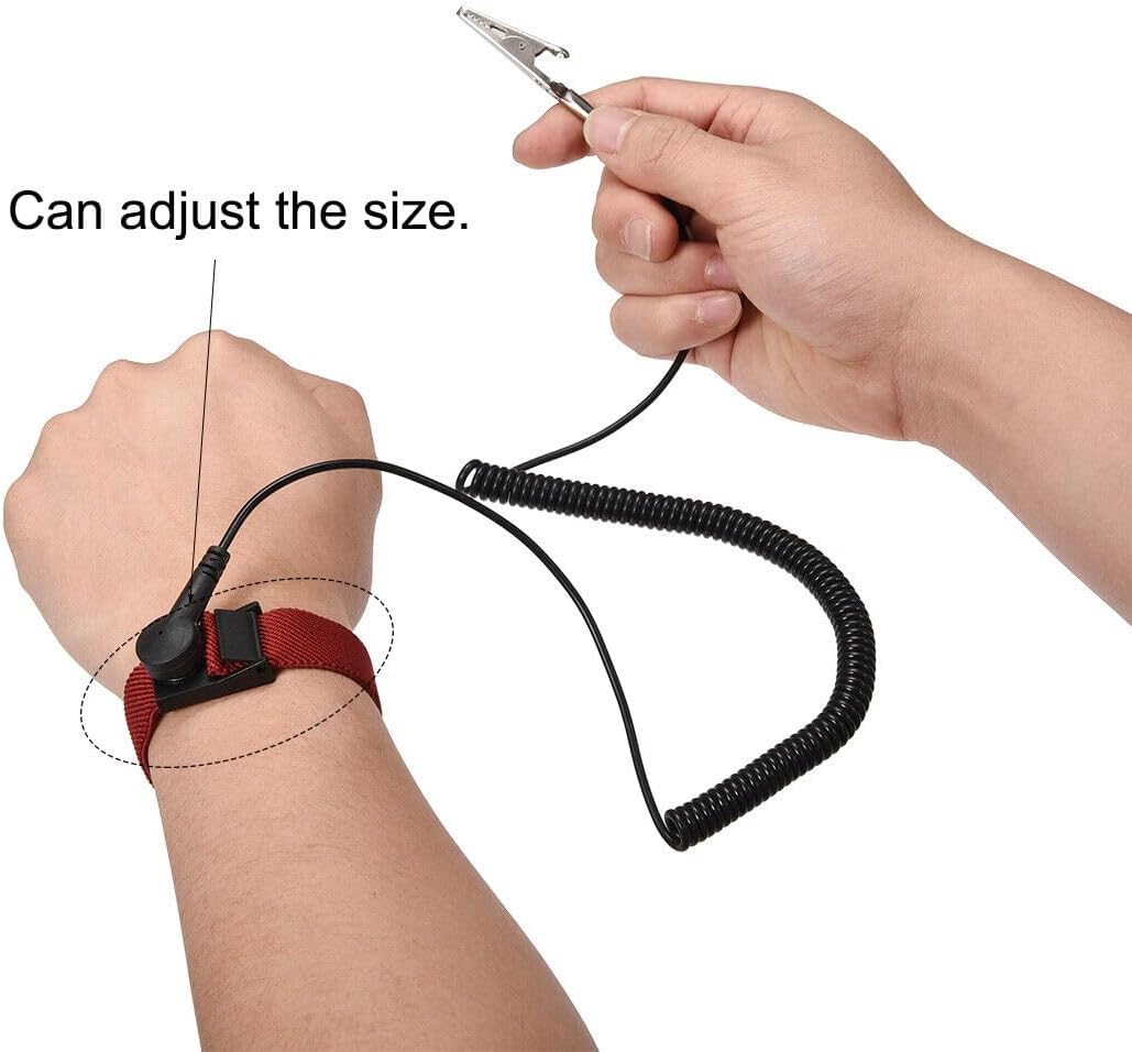 Anti Static Wrist Straps, Magnetic Tray Grounding Wire Alligator Clip, High-Quality Wrist Straps for Multiple Occasions