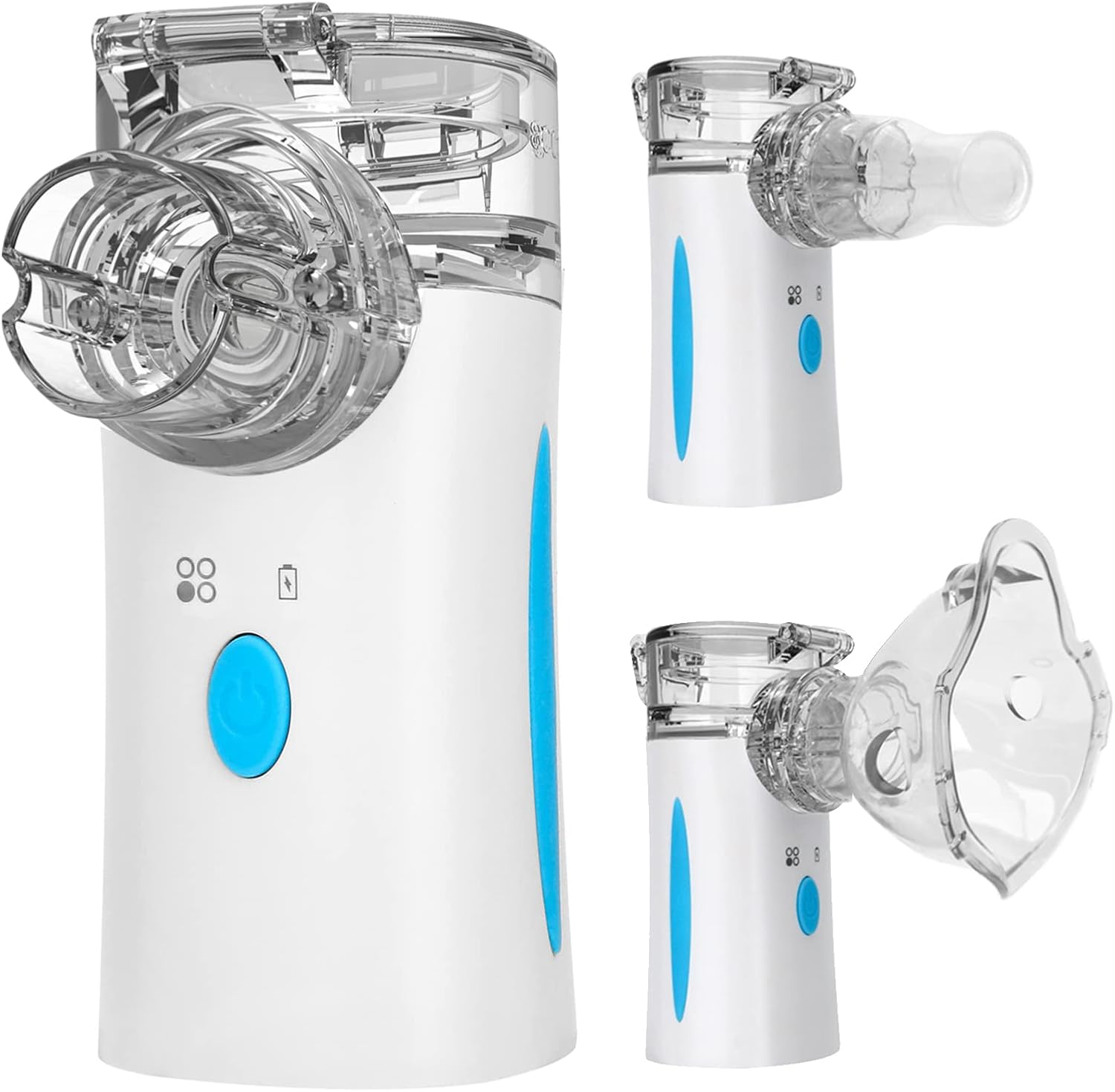 Premium Nebulizer, Ultrasonic Mesh Nebulizer, Ultrasonic Nebulizer with Self-Cleaning Function for Breathing Problems, Used at Home, Office, Travel