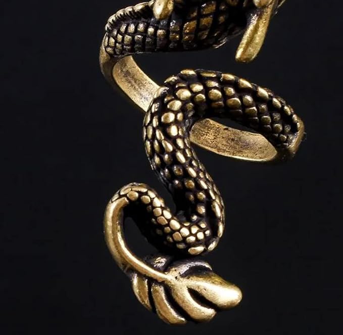  Cigarette Holder Ring, Chinese Dragon-Designed Holder Ring, Portable Holder Ring for Carrying Cigarette