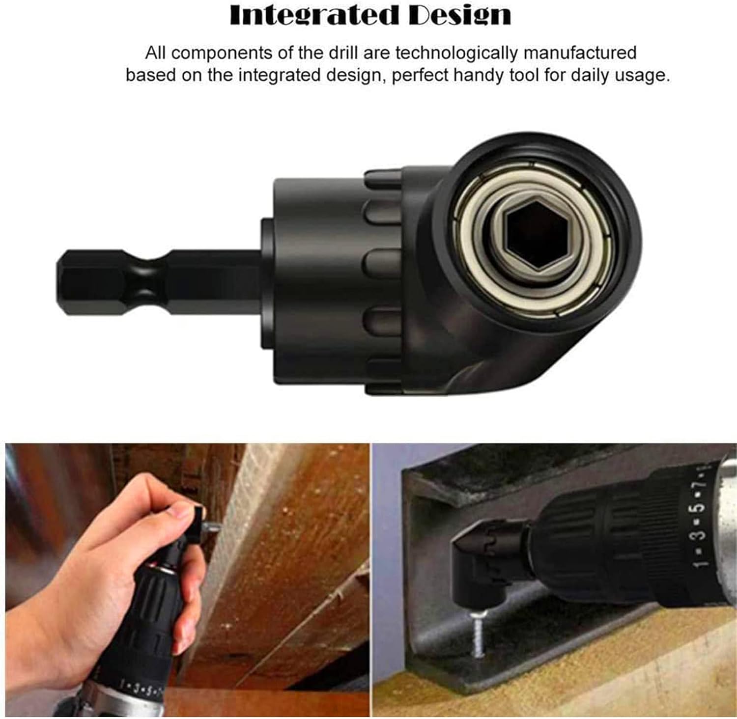 Perfect Right Angle Drill Attachment, 360° Rotatable Socket Adapter Set, Practical Screwdriver Drill Bit for Household Improvement