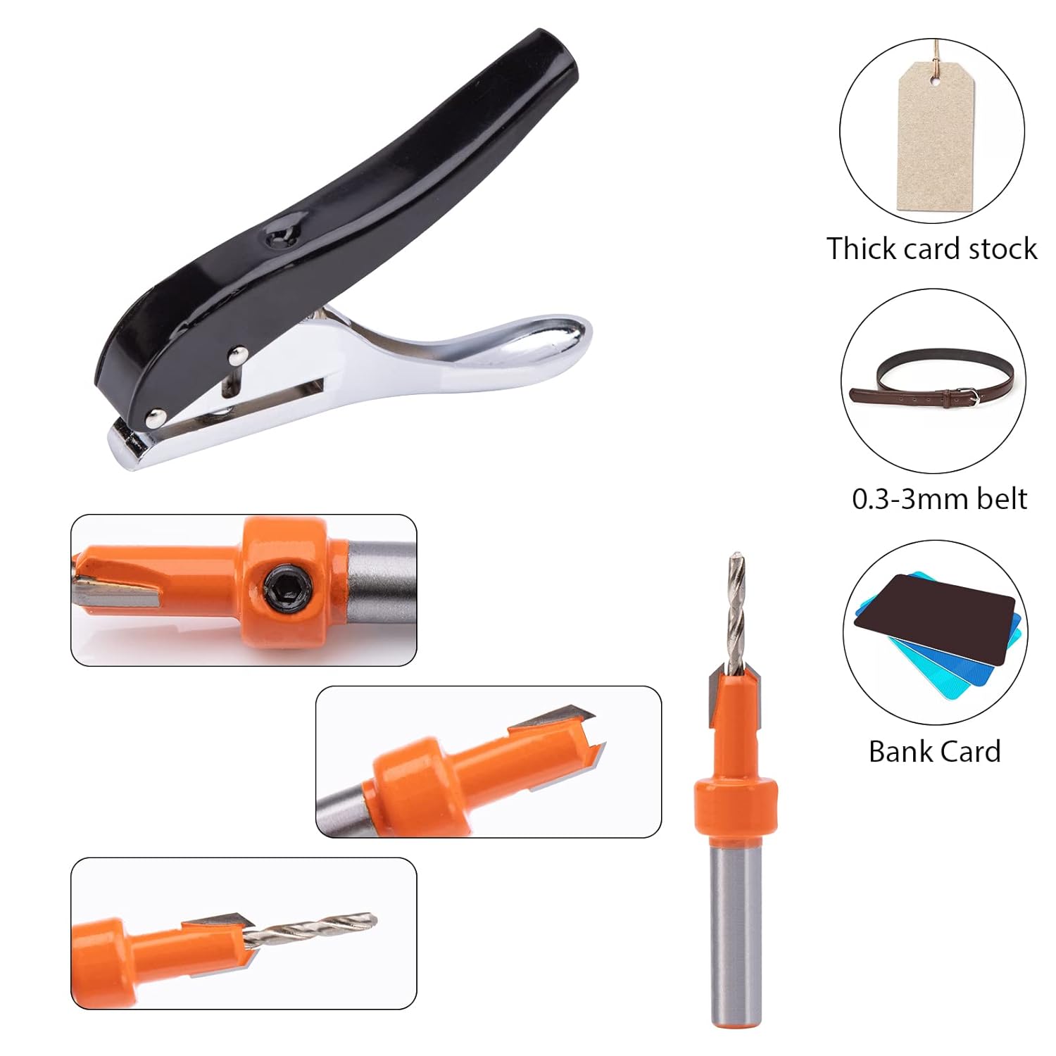 Hole Punch, Durable 8mm Woodworking Hole Punch