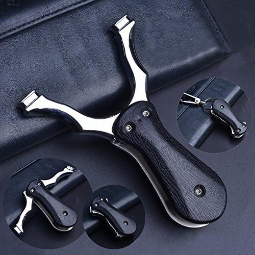 Folding Alloy Material Detachable Portable Shrink Pocket Slingshot Outdoor Target Shooting Slingshot