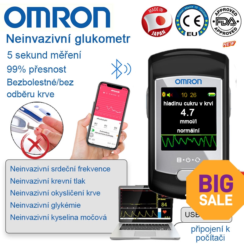  Omron non-invasive glucometer (5 second measurement, 99% accuracy)