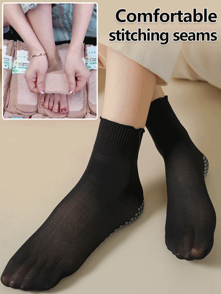 Short socks with gathered cotton sole, non-slip style, Ten pairs
