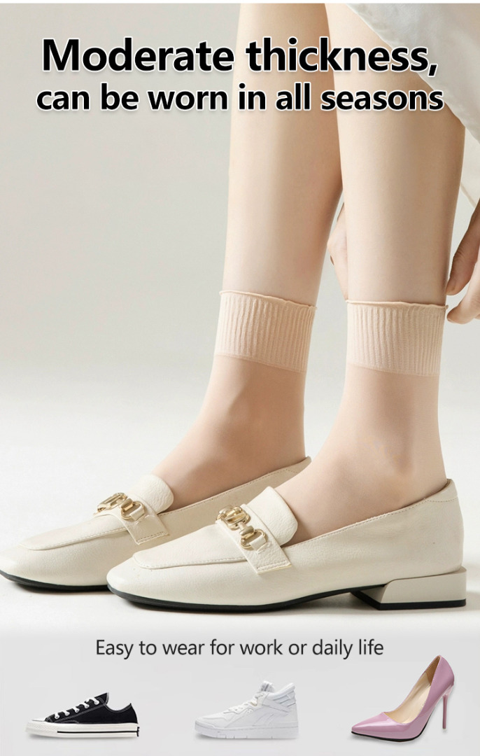 Short socks with gathered cotton sole, non-slip style, Ten pairs