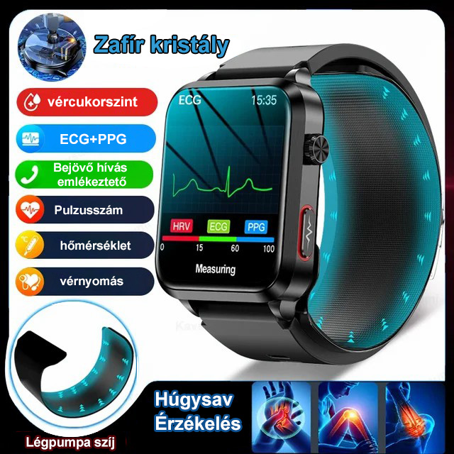  2025 New Accurate Blood Pressure Measurement Smart Health Watch Air Pump Airbag Beard