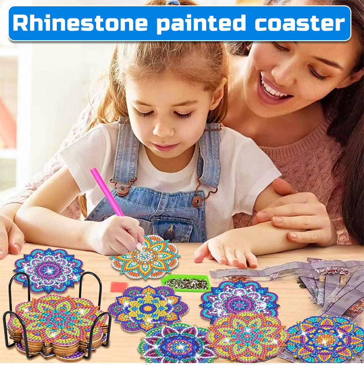 [Eszközkészlet + vasállvány + 6 darab gyémántfestés] barkácsolt strasszfestmény alátét